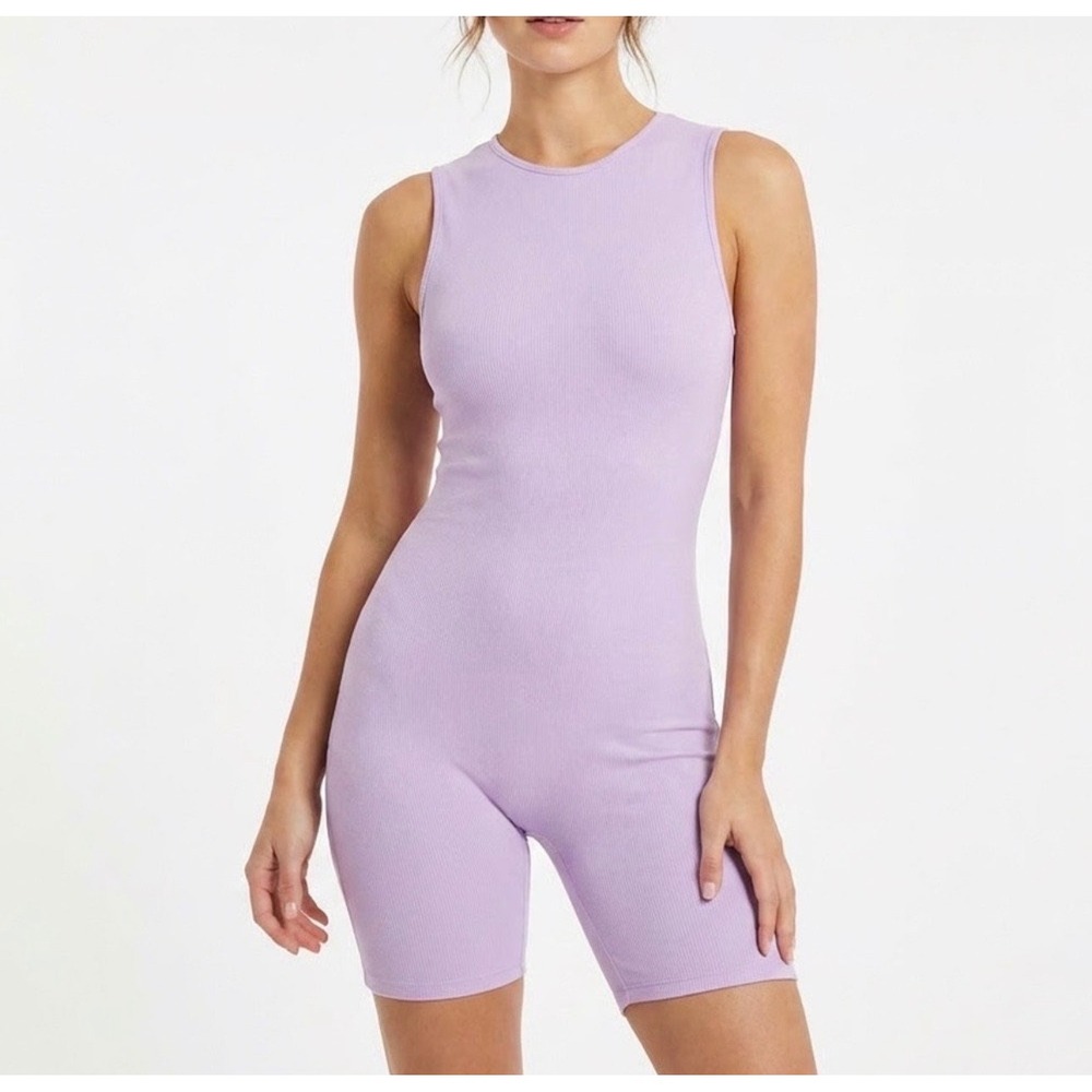 Naked Wardrobe Baby Mama Lavender Sleeveless Romper‎